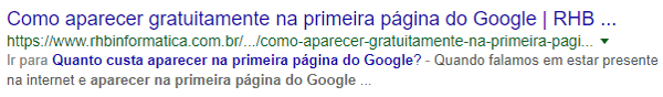 Quanto custa parecer na primeira página do Google